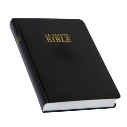 Bible Grand Format - Standard : Similicuir noir semi-rigide